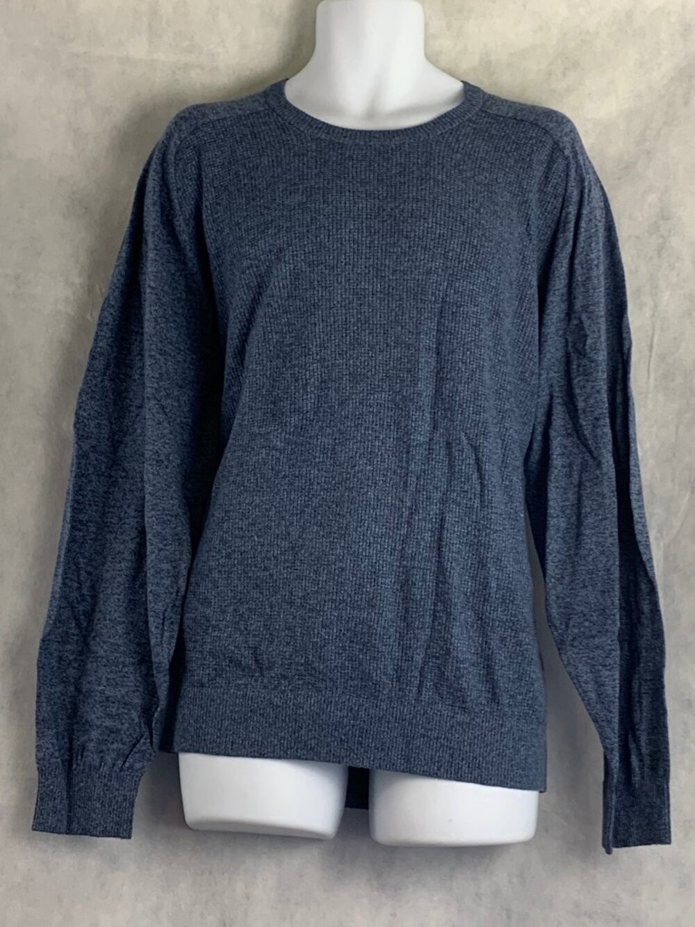 IZOD Men's Hyannis Waffle-Knit Crewneck Pullover Sweater, Anchor Dark Blue, XXL